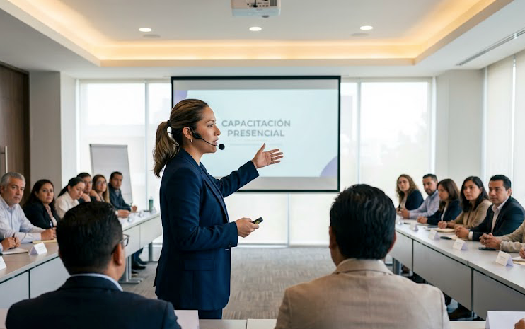Equipo de profesionales recibiendo capacitación y certificación de competencias laborales